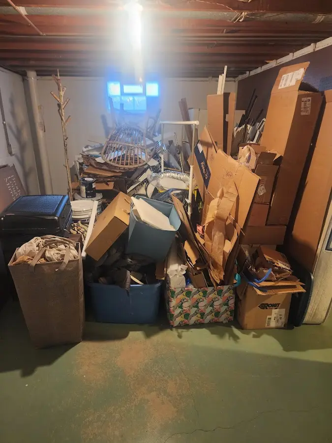 Roll-off dumpster container at job site for Yard Waste Dumpster Rental in Goose Creek Village